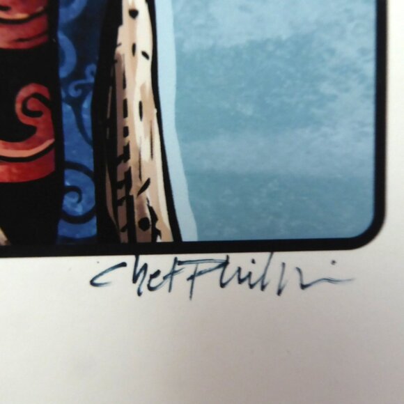 “LA MUERTE” LUCHADOR GRIM REAPER SKELETON FRAMED SIGNED ART PRINT CHET PHILLIPS - Picture 3 of 7